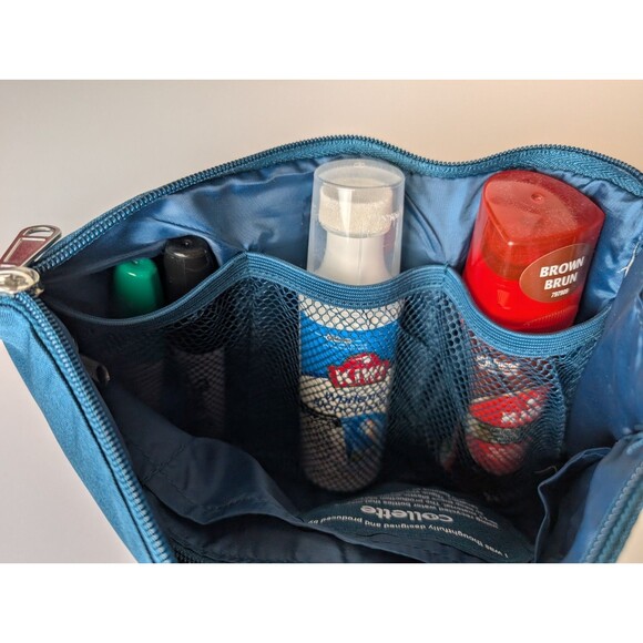 Collette Pouch Travel Make Up Accessories Interior Organization Pockets Zip Eco - Picture 8 of 10